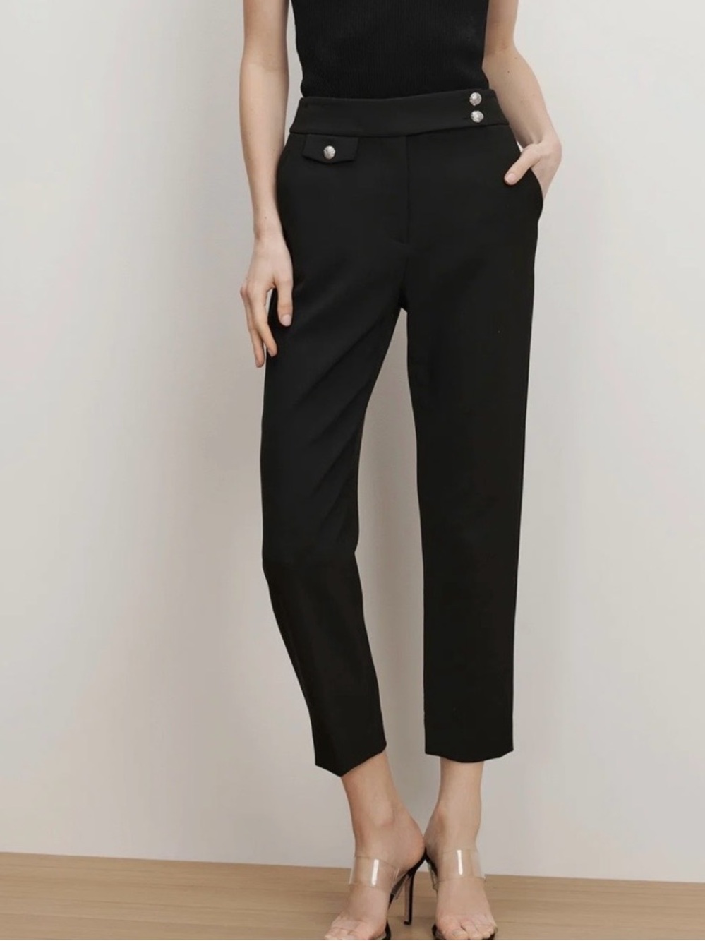 Veronica Beard Renzo Crest Button Pant Size 6